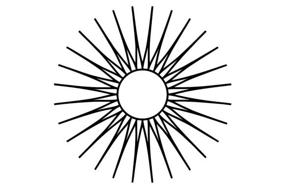 Abstract Sun Rays Circular Line Design: Modern Elegance in Visual Branding