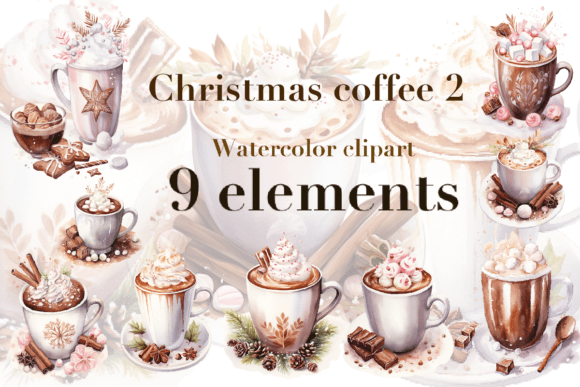 Christmas Coffee Clip Art 2: Creative Design Made Easy
