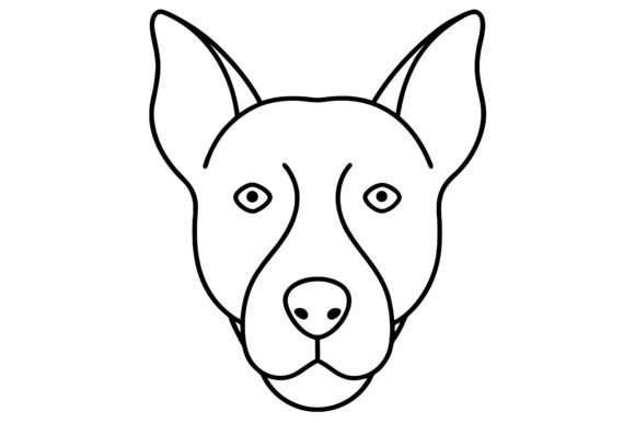 Dog Face Minimal Line Art: Versatile Design for Modern Creatives