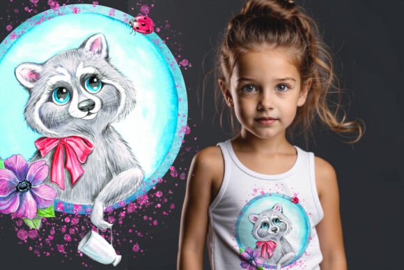Elevate Your Creative Projects with Watercolor Raccoon Sublimation PNG Files
