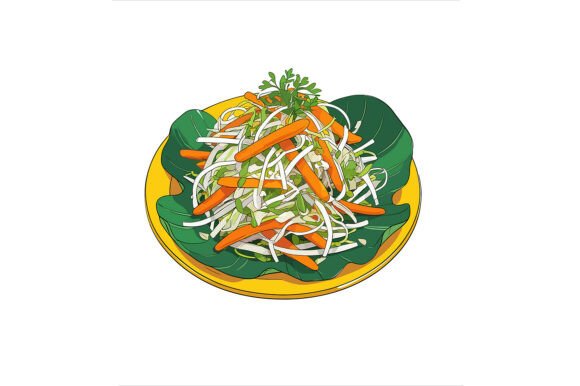 Fresh Salad Vector Art for Creative Design Projects