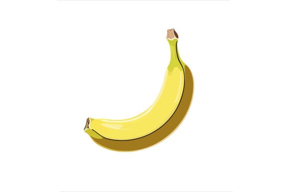 Illustration of a Yellow Banana: A Versatile Design Asset for Creative Projects