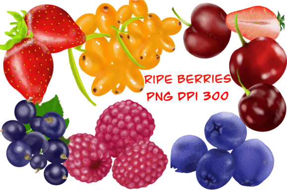 Ripe Berries Clipart: A Versatile Design Asset