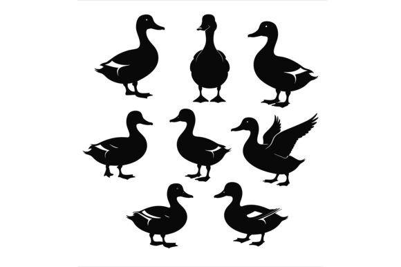 Stylish Vector Ducks for Creative Design Projects