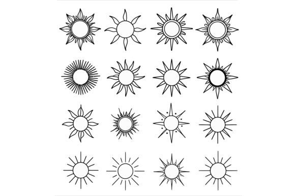 Sun Icons Vector Art Set for Creative Projects