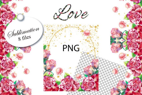 Watercolor Love Sublimation, Print, PNG: A Creative Design Resource