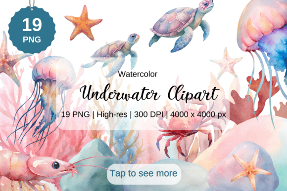 Watercolor Underwater Clipart, Sea PNG: A Creative Resource Guide